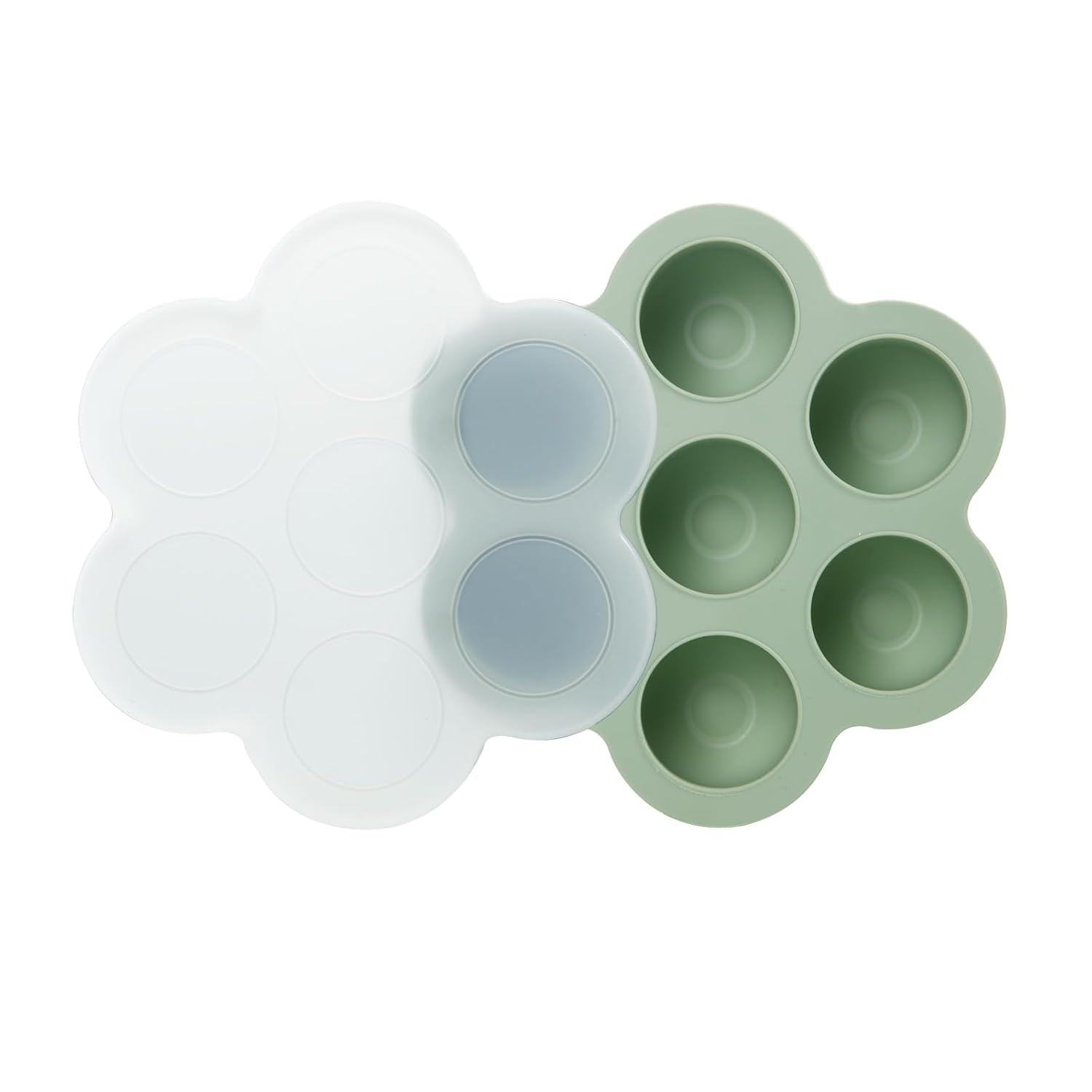 image:imagePandaEar 3 Pack Baby Food Freezer Tray with Lids Silicone Baby Food Storage Container for Homemade Baby Food Purees Breastmilk BlueGreenCarnationBlueGreenCarnation