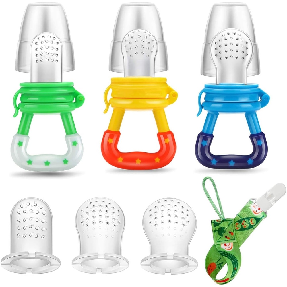 image:imagePandaEar 3 Pack Silicone Baby Fruit Feeder Fresh Food Teether Pacifier