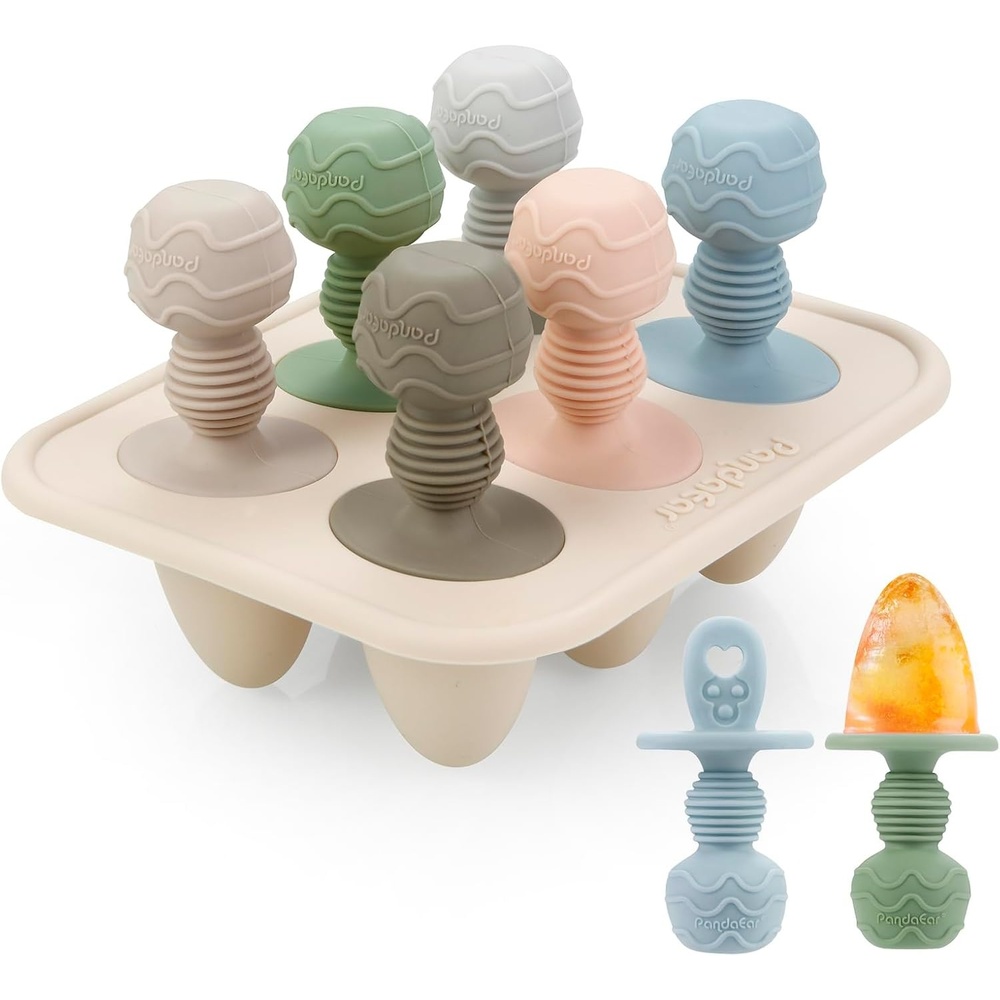 image:imagePandaEar Silicone Popsicle Molds Mini Breastmilk Ice Pop Maker With SticksBeige