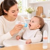 PandaEar (2 Pack) Silicone Baby Food Dispensing Spoon|4 oz Infant Fruit Squeeze Feeder| Travel Friendly Kids Toddlers Boys Girl (Blue)(Blue)