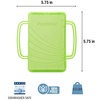 PandaEar 2 Pack Squeeze Proof Food Pouch Holder for Toddlers | Spill-Proof Baby Pouch & Juice Box Holder with Handles | Slide to Open Design (Green/Blue)