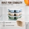 PandaEar 3 Pack Baby Food Freezer Tray with Lids, Silicone Baby Food Storage Container for Homemade Baby Food, Purees, Breastmilk (Blue/Green/Carnation)(Blue/Green/Carnation)