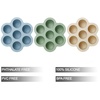 PandaEar 3 Pack Baby Food Freezer Tray with Lids, Silicone Baby Food Storage Container for Homemade Baby Food, Purees, Breastmilk (Blue/Green/Carnation)(Blue/Green/Carnation)