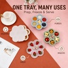 PandaEar 3 Pack Baby Food Freezer Tray with Lids, Silicone Baby Food Storage Container for Homemade Baby Food, Purees, Breastmilk (Blue/Green/Carnation)(Blue/Green/Carnation)