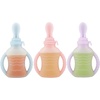 PandaEar 3 Pack Reusable Silicone Baby Food Pouches with 3 Puree Feeder Spoons & Funnel | 4oz Toddler Food Storage Pouch with Handle | BPA-Free Baby Squeeze Pouches for Homemade Purees