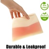 PandaEar 3-Pack Reusable Silicone Food Storage Bags, Leakproof, BPA Free