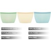 PandaEar 3-Pack Reusable Silicone Food Storage Bags, Leakproof, BPA Free
