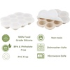 PandaEar 3-Pack Silicone Baby Food Freezer Trays with Lids – 10 Small Portions per Tray (Approx. 1oz/1.5-2 tbsp) – Flexible Storage Container for Breast Milk & Purees, Blue/Green/Beige