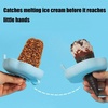 PandaEar 4 Pack Popsicle Holder for Kids, Silicone Ice Cream Cone & Popsicle Drip Catcher with Built-in Straw, Mess-Free Frozen Treat Holder