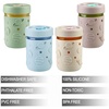 PandaEar 4 Pack Toddler Glass Cups With Silicone Sleeves, 8.5oz Straw Cups