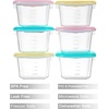PandaEar Baby Food Snack Plastic Storage Container with Lids, 12 Pack Set BPA Free Freezer & Dishwasher Safe for Kids
