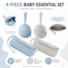 PandaEar Silicone Pacifier Holder Case, Baby Pouch Holder Set, 4 Pack