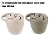 PandaEar Silicone Snack Containers, Collapsible Toddler Snack Cups Spill Proof Food Catcher for Toddler Baby, Pack of 2 (Pink & Linen)(Light Tan/Walnut)