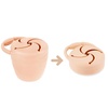 PandaEar Silicone Snack Containers, Collapsible Toddler Snack Cups Spill Proof Food Catcher for Toddler Baby, Pack of 2 (Pink & Linen)(Pink & Linen)
