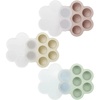 PandaEar 3 Pack Baby Food Freezer Tray with Lids, Silicone Baby Food Storage Container for Homemade Baby Food, Purees, Breastmilk (Blue/Green/Carnation)(Pink/Green/Linen)