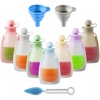 PandaEar 7 Pack Silicone Baby Food Pouches, Reusable Squeeze Pouches