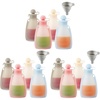 PandaEar Reusable Silicone Baby Food Pouches, 4 Pack Squeeze Pouches for Toddler Kids, BPA-Free Silicone Refillable Baby Food Storage, 5 oz(5 Piece Set (Pack of 3))