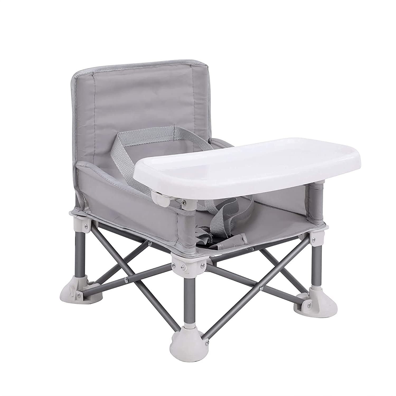 image:imagePandaEar Portable Baby Seat Travel Compact Fold with Straps for IndoorOutdoor Use Great for Camping Beach Lawn Toddlers Kids Boys Girls Without Placemat GreyGrey
