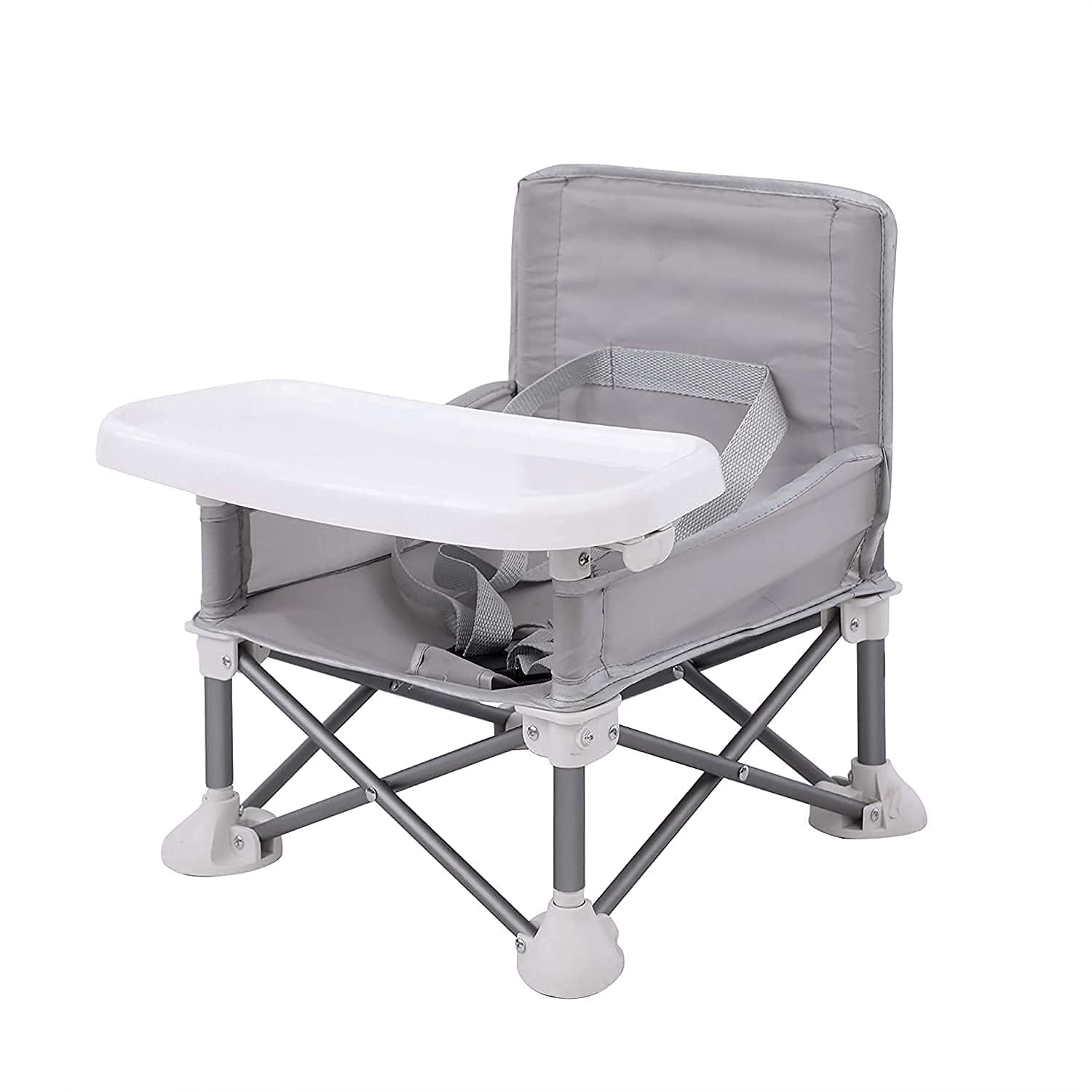 image:imagePandaEar Portable Baby Seat Travel Compact Fold with Straps for IndoorOutdoor Use Great for Camping Beach Lawn Toddlers Kids Boys Girls Without Placemat GreyGrey