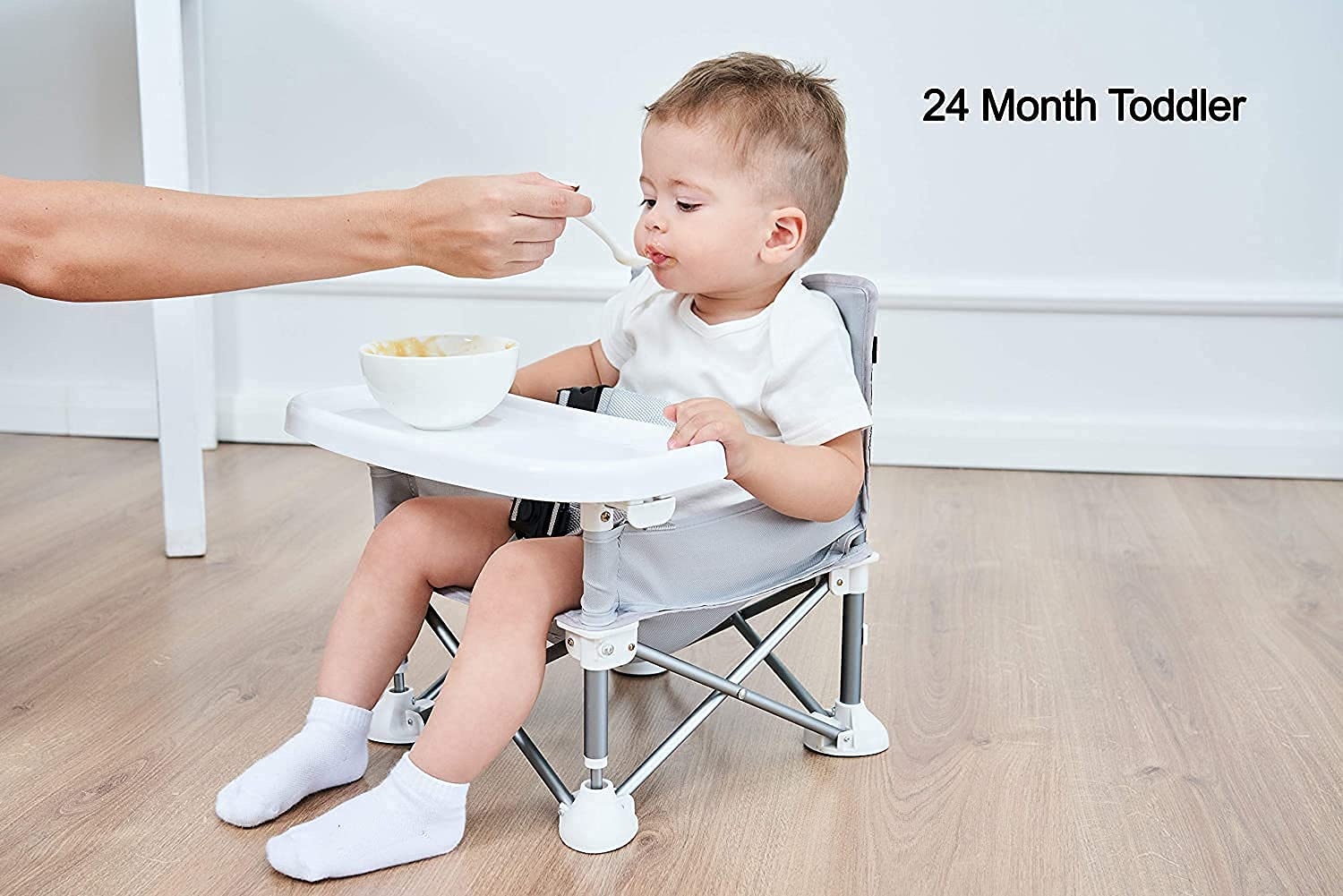 image:imagePandaEar Portable Baby Seat Travel Compact Fold with Straps for IndoorOutdoor Use Great for Camping Beach Lawn Toddlers Kids Boys Girls Without Placemat GreyGrey