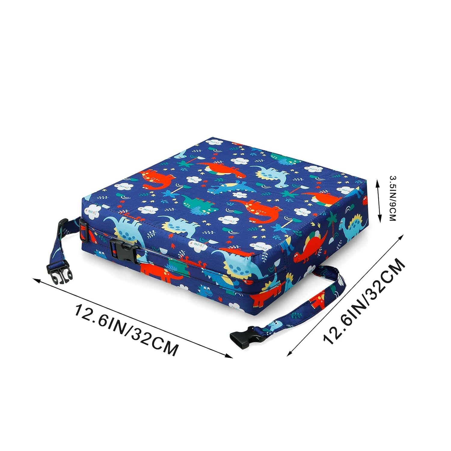 image:imagePandaEar Toddler Booster Seat for Dining Table Portable Increasing Booster Cushion for Kids Double Strap SafetyPU AntiScratch NonSlip Bottom Blue