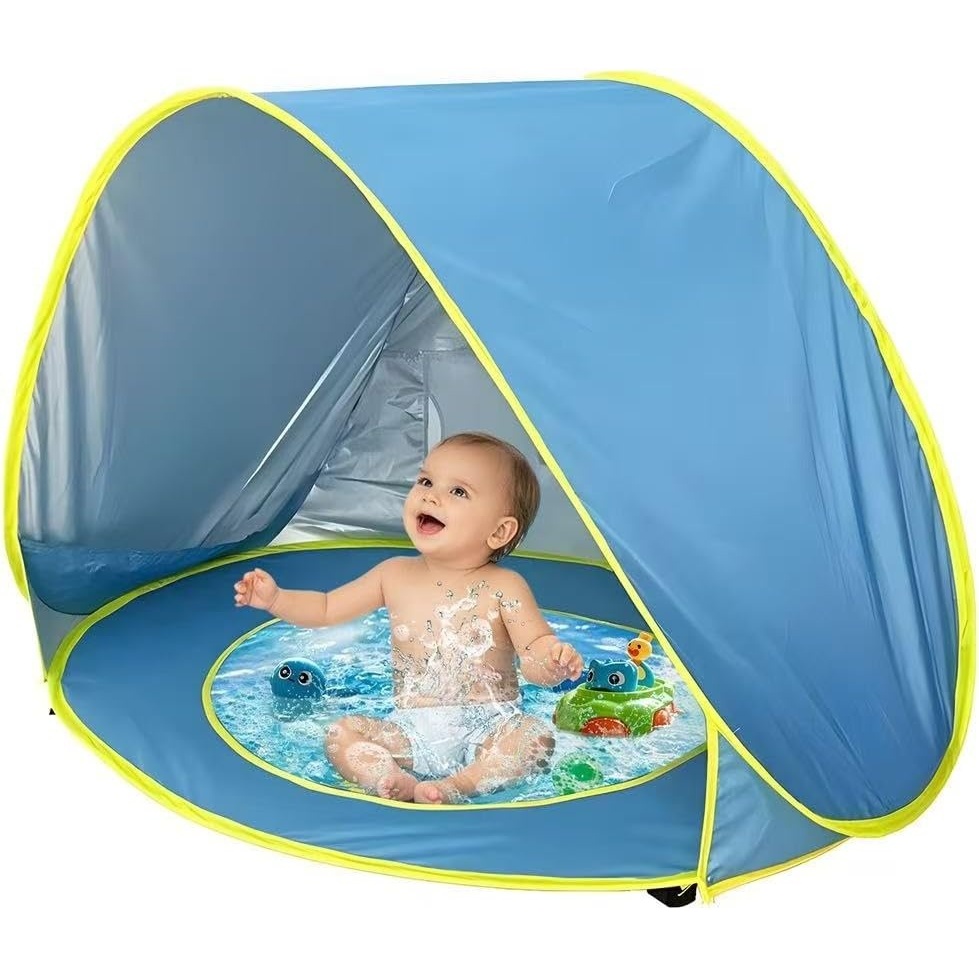 image:imagePandaEar Baby Beach Tent with Pool Pop Up Sun Shelter for Infant Toddlers Portable UV Protection Shade with Carry Bag for Outdoor Travel Camping