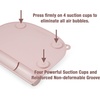 PandaEar 2-Pack Silicone Baby Placemats with Food Catcher, Non-Slip Suction Toddler Place Mats for Dining Table & High Chair, Waterproof Easy-Clean Reusable Table Mat (Pink & Linen)