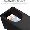 PandaEar Blackout Cover for Pack N Play, Breathable Crib Canopy Cover Tent for Pack and Play, Portable Stretchy Baby Netting for Indoor & Outdoor