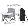 PandaEar Portable Baby Seat Travel| Compact Fold with Straps for Indoor/Outdoor Use| Great for Camping, Beach, Lawn |Toddlers, Kids, Boys, Girls (Without Placemat, Grey)(Grey)