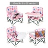 PandaEar Portable Baby Seat Travel| Compact Fold with Straps for Indoor/Outdoor Use| Great for Camping, Beach, Lawn |Toddlers, Kids, Boys, Girls (Without Placemat, Grey)(Pink)