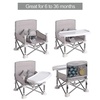 PandaEar Portable Baby Seat Travel| Compact Fold with Straps for Indoor/Outdoor Use| Great for Camping, Beach, Lawn |Toddlers, Kids, Boys, Girls (Without Placemat, Grey)(Grey)