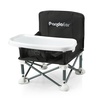 PandaEar Portable Baby Seat Travel| Compact Fold with Straps for Indoor/Outdoor Use| Great for Camping, Beach, Lawn |Toddlers, Kids, Boys, Girls (Without Placemat, Grey)(Black)
