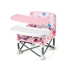 PandaEar Portable Baby Seat Travel| Compact Fold with Straps for Indoor/Outdoor Use| Great for Camping, Beach, Lawn |Toddlers, Kids, Boys, Girls (Without Placemat, Grey)(Pink)