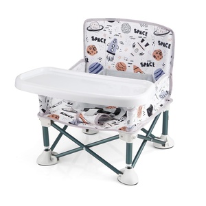 PandaEar Portable Baby Seat Travel| Compact Fold with Straps for Indoor/Outdoor Use| Great for Camping, Beach, Lawn |Toddlers, Kids, Boys, Girls (Without Placemat, Grey)(White)