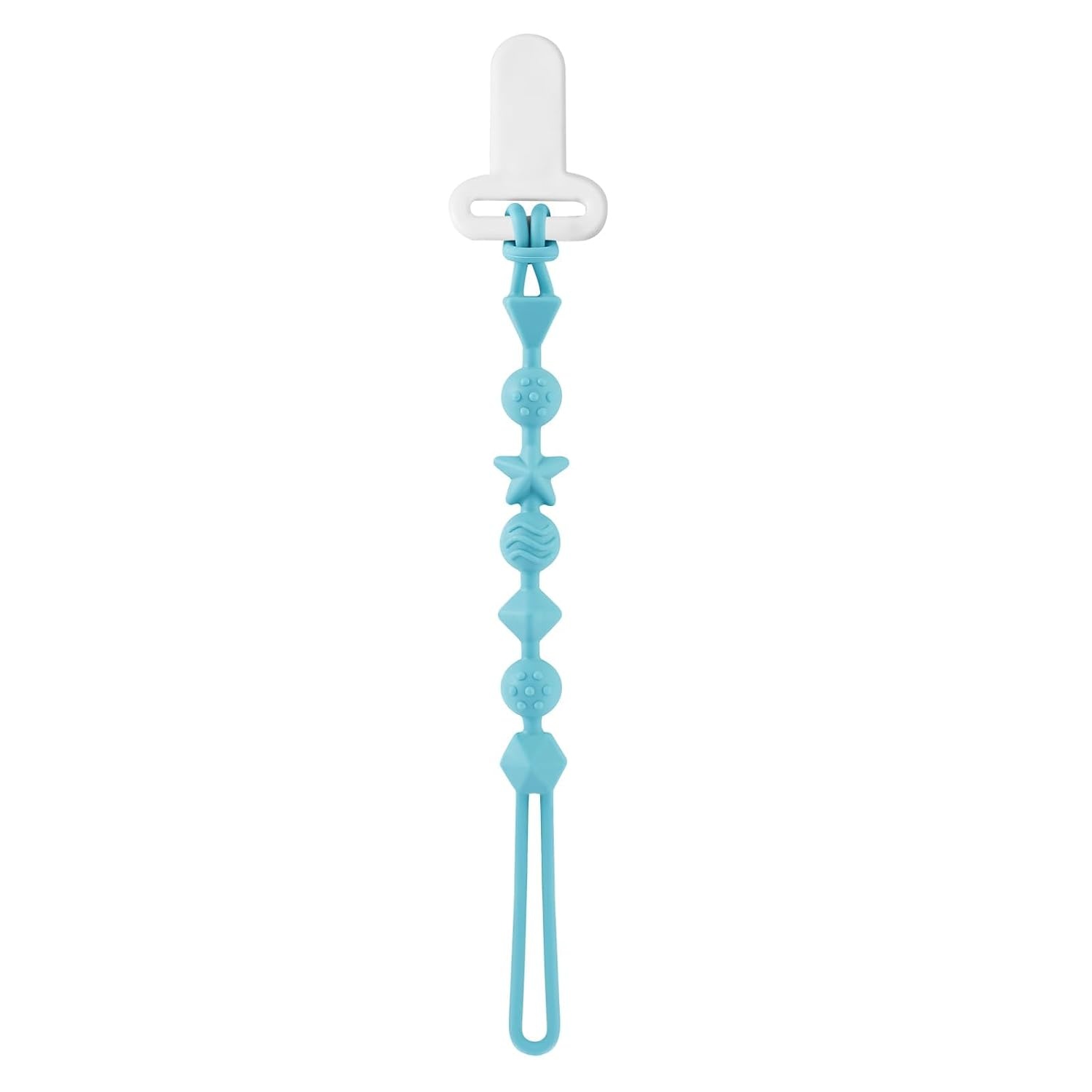 image:imagePandaEar 6 Pack Silicone Pacifier Clips One Piece Design Teething Pacifier Holder Clip Neutral Baby Paci Clips Boys amp Girls Binky Clips Pacifier Straps Chain for Toys Teethers