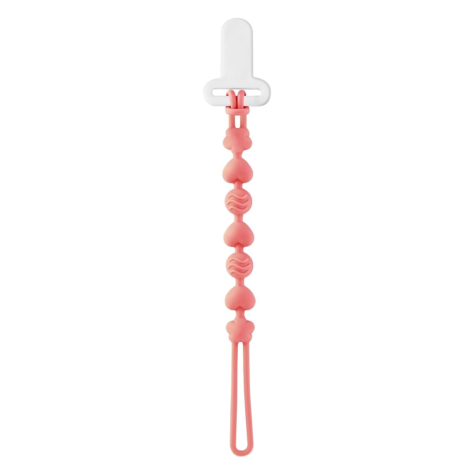 image:imagePandaEar 6 Pack Silicone Pacifier Clips One Piece Design Teething Pacifier Holder Clip Neutral Baby Paci Clips Boys amp Girls Binky Clips Pacifier Straps Chain for Toys Teethers