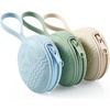 PandaEar 3 Pack Silicone Pacifier Holder Case, Portable Travel Pacifier Pouch for Newborns, BPA-Free Silicone Pacifier Storage Container for Boys & Girls (Green, Blue, Cream)(Green  Blue  Cream)