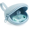 PandaEar 3 Pack Silicone Pacifier Holder Case, Portable Travel Pacifier Pouch for Newborns, BPA-Free Silicone Pacifier Storage Container for Boys & Girls (Green, Blue, Cream)(Green  Blue  Cream)