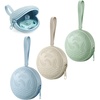 PandaEar 3 Pack Silicone Pacifier Holder Case, Portable Travel Pacifier Pouch for Newborns, BPA-Free Silicone Pacifier Storage Container for Boys & Girls (Green, Blue, Cream)(Green  Blue  Cream)