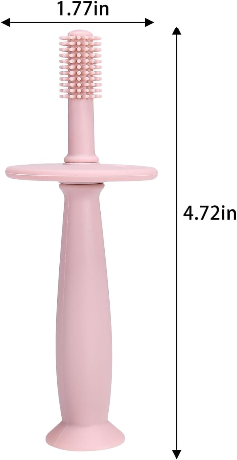 image:imagePandaEar 3 Pack Silicone Baby Toothbrush Teethers Teething Toys Training Oral Care for Infants 012 Months