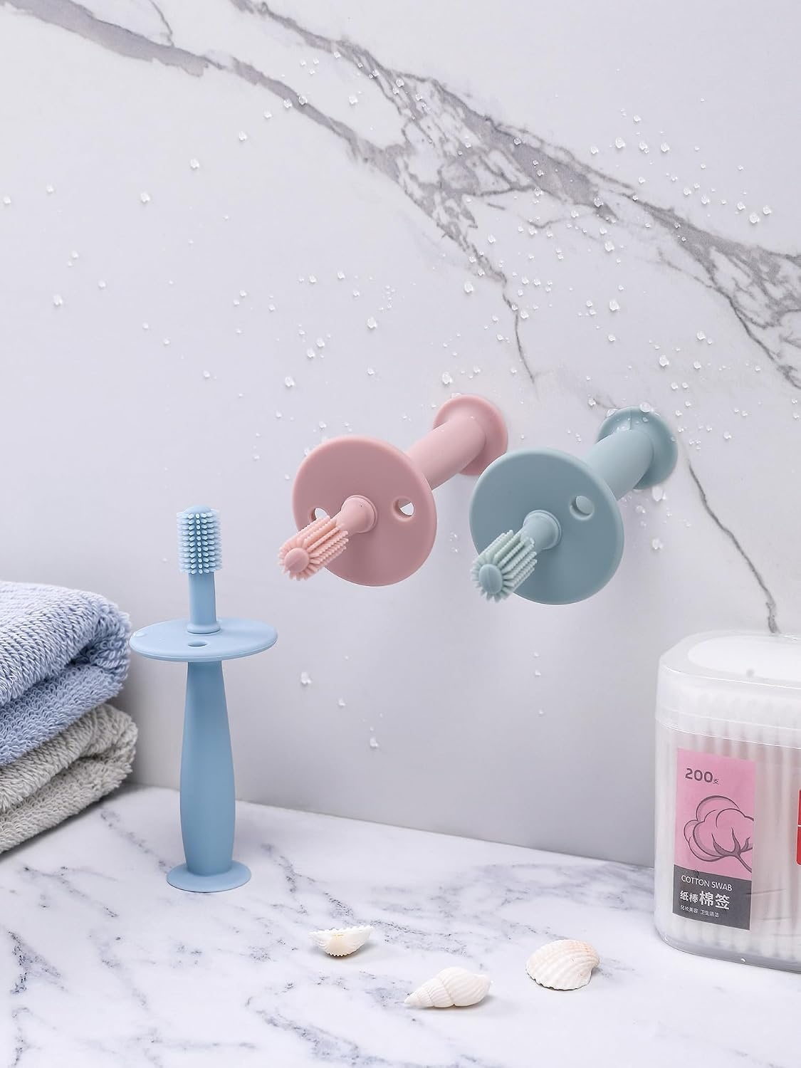 image:imagePandaEar 3 Pack Silicone Baby Toothbrush Teethers Teething Toys Training Oral Care for Infants 012 Months