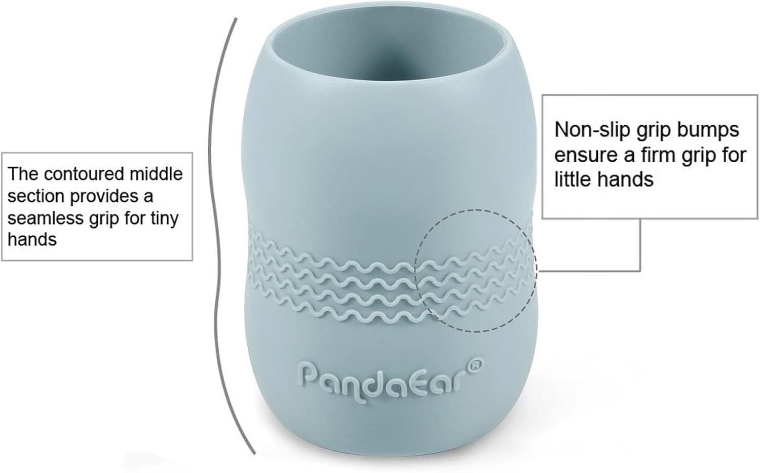 image:imagePandaEar 3 Pack Silicone Baby Training Cups Tiny Open Cups for Toddlers