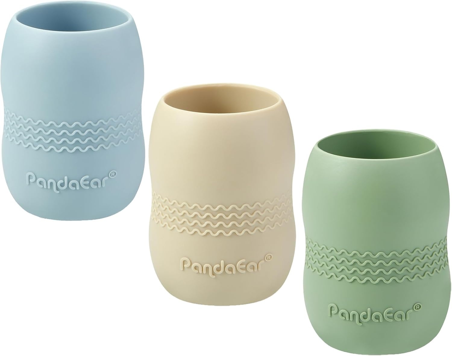image:imagePandaEar 3 Pack Silicone Baby Training Cups Tiny Open Cups for Toddlers
