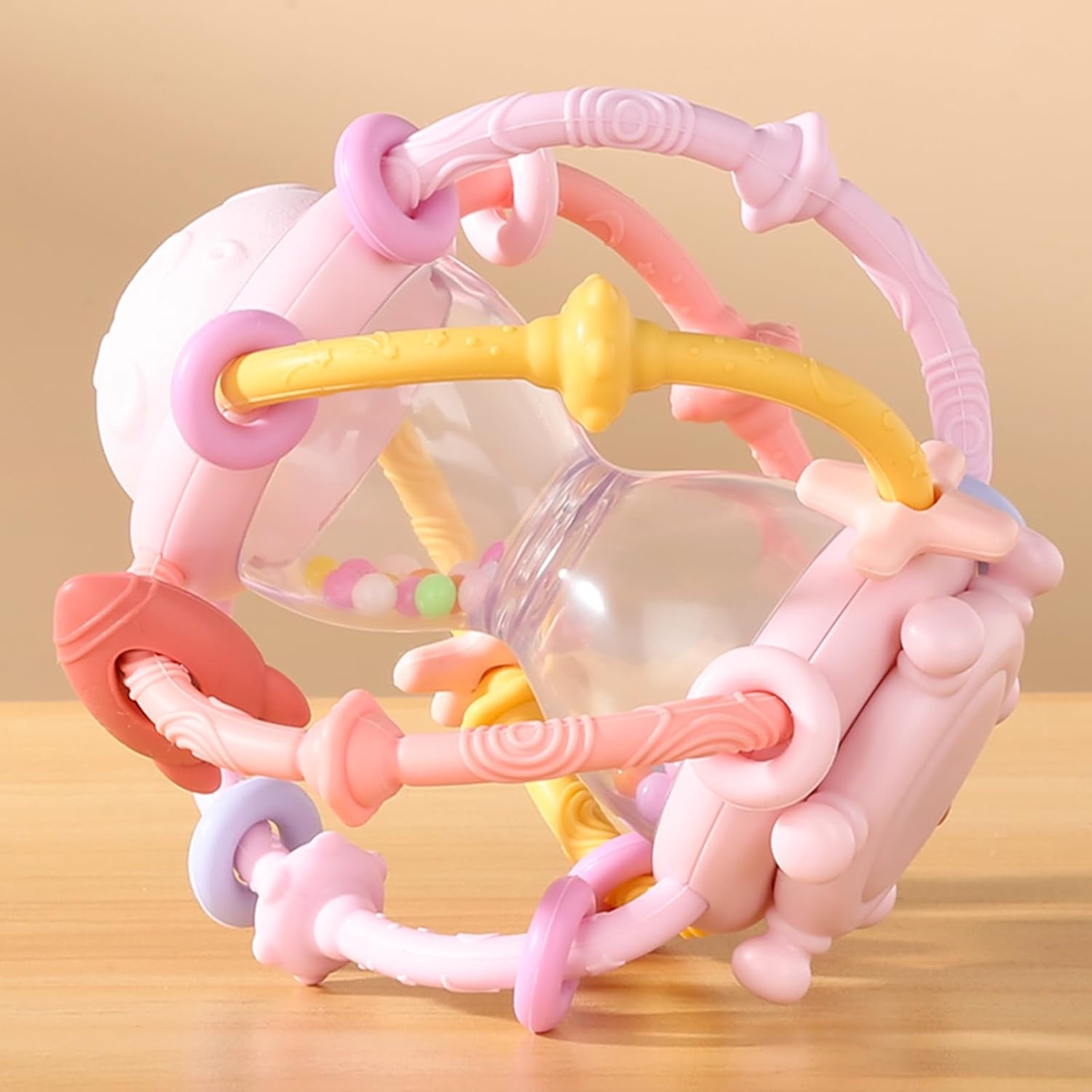 image:imagePandaEar Baby Sensory Toys for 06 612 Months Silicone Montessori Toys Baby Teether Teething Toys Infant Rattle Teether Chew Toy Teething Ball Developmental Toy for Babies 0 3 6 9 12 18 Months
