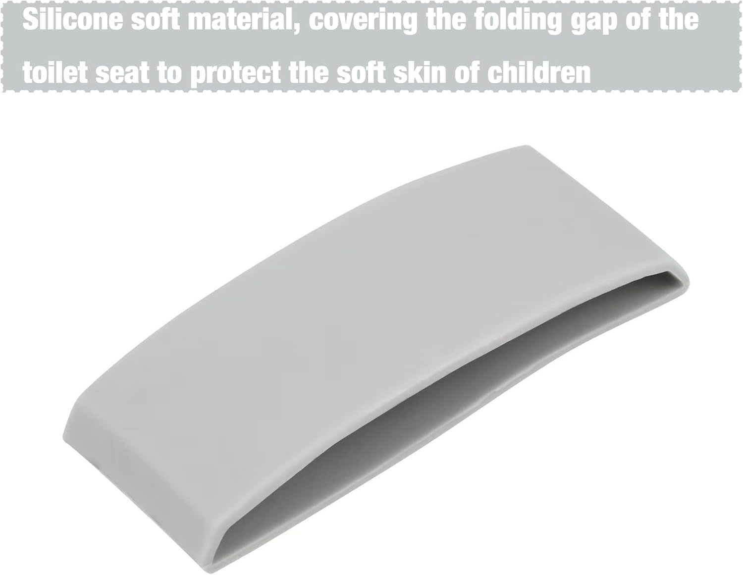 image:imagePandaEar Toilet Seat Cover Folding Travel Toilet Seat for Children and Potty Training Portable Silicone Toilet Seat for Toddlers Boys amp Girls with NonSlip Silicone Pads PandaGray