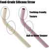 PandaEar 2 Pack Stainless Steel Cups with Lids & Silicone Sleeves | 8.8 oz Spill Proof Sippy Cups with Straw Stopper & Teething-Friendly Straws for Kids Children Ages 3+ (Beige & Khaki)(Beige & Pink)