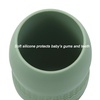 PandaEar 2 Pack100% Tiny Silicone Drinking Training Cup for Baby and Toddler, 3.5oz (Blue/Green)(Blue/Green)