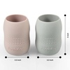 PandaEar 2 Pack100% Tiny Silicone Drinking Training Cup for Baby and Toddler, 3.5oz (Blue/Green)(Pink/Grey)