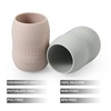 PandaEar 2 Pack100% Tiny Silicone Drinking Training Cup for Baby and Toddler, 3.5oz (Blue/Green)(Pink/Grey)