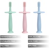 PandaEar 3 Pack Silicone Baby Toothbrush Teethers – Teething Toys Training Oral Care for Infants 0-12 Months+
